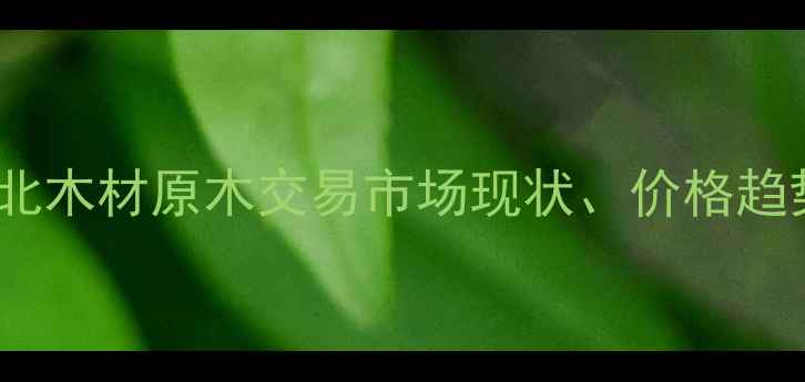 图片 最新报告：东北木材原木交易市场现状、价格趋势与行业分析1