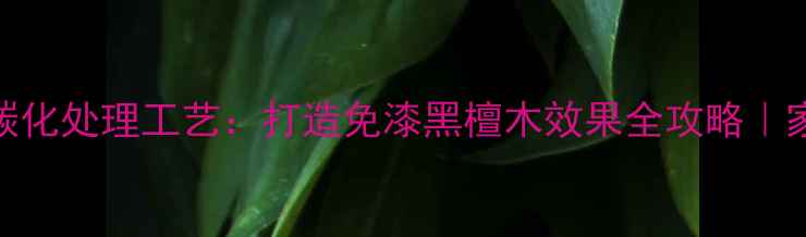图片 🌲原木蒸煮碳化处理工艺：打造免漆黑檀木效果全攻略｜家居建材必看
