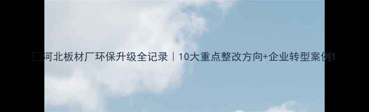 图片 🌿河北板材厂环保升级全记录｜10大重点整改方向+企业转型案例1