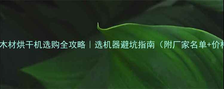 图片 🔥杭州木材烘干机选购全攻略｜选机器避坑指南（附厂家名单+价格表）1