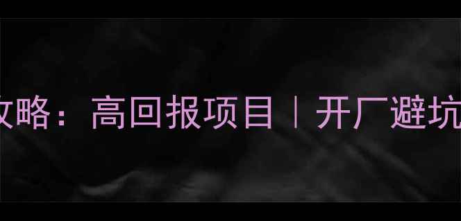 图片 🔥板材家具厂投资全攻略：高回报项目｜开厂避坑指南｜政策补贴解读1