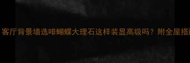 图片 ✨必看！客厅背景墙选啡蝴蝶大理石这样装显高级吗？附全屋搭配攻略🌟