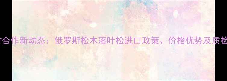 图片 中俄木材合作新动态：俄罗斯松木落叶松进口政策、价格优势及质检标准全1