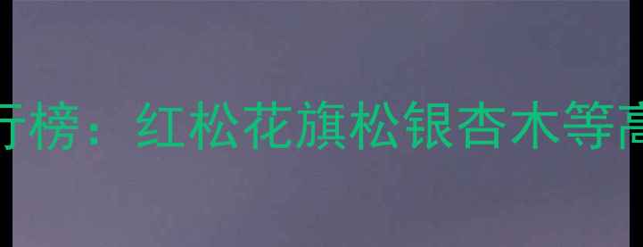 图片 中国十大名木排行榜：红松花旗松银杏木等高端建材选购指南