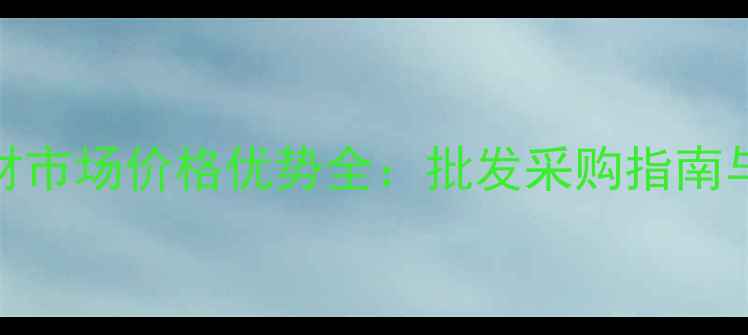 图片 江苏张家港建材市场价格优势全：批发采购指南与行业趋势报告