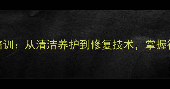 图片 石材保养全流程培训：从清洁养护到修复技术，掌握行业认证施工规范