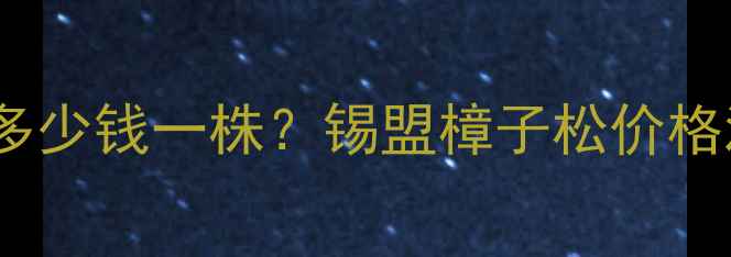图片 锡林郭勒樟子松苗木多少钱一株？锡盟樟子松价格波动+种植养护全攻略