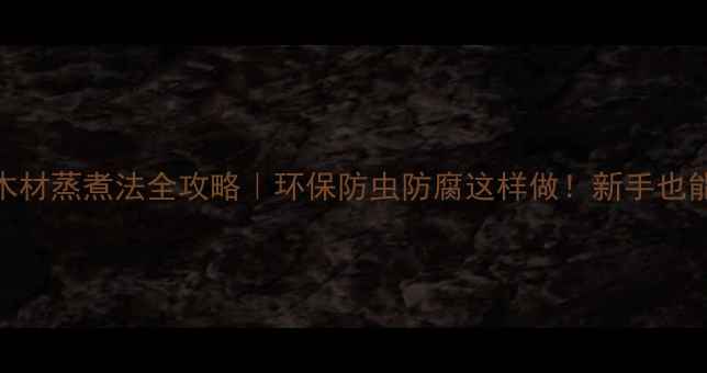 图片 🌟新手必看木材蒸煮法全攻略｜环保防虫防腐这样做！新手也能轻松上手✨